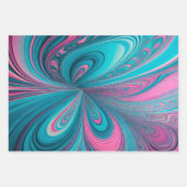 Farbenfrohe Psychedelia Art Wrapping Paper Sheets Geschenkpapier Set (Vorderseite)