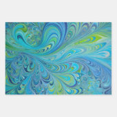 Farbenfrohe Psychedelia Art Wrapping Paper Sheets Geschenkpapier Set (Vorderseite 3)