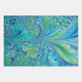 Farbenfrohe Psychedelia Art Wrapping Paper Sheets Geschenkpapier Set (Vorderseite 2)