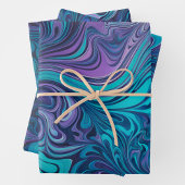 Farbenfrohe Psychedelia Art Wrapping Paper Sheets Geschenkpapier Set