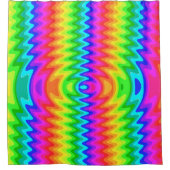 Farbenfrohe Psychedelic Art Duschvorhang (Vorderseite)