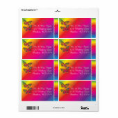 Farbenfrohe Psychedelic Butterfly Designs (Vorne)