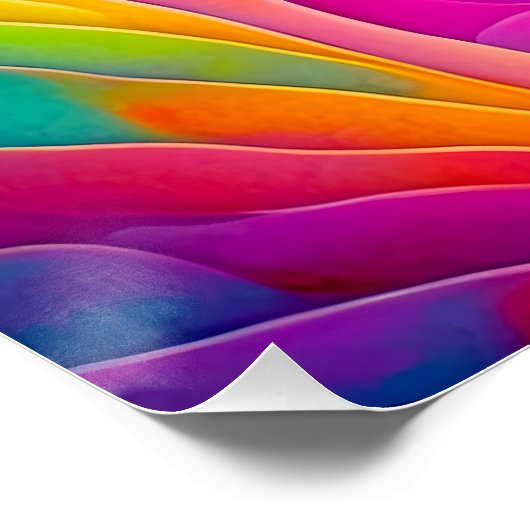 Farbenfrohe Psychedelic Butterfly und Blume Poster (Ecke)