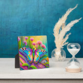 Farbenfrohe Psychedelic Butterfly und Wildblumen Fotoplatte (InSitu)