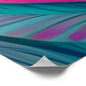 Farbenfrohe Psychedelic Butterfly und Wildblumen Poster (Ecke)