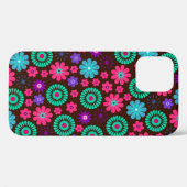Farbenfrohe Psychedelic Funky Blume Pattern Case-Mate iPhone Hülle (Rückseite (Horizontal))