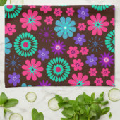 Farbenfrohe Psychedelic Funky Blume Pattern Handtuch (Gefaltet)