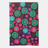Farbenfrohe Psychedelic Funky Blume Pattern Handtuch (Vertikal)