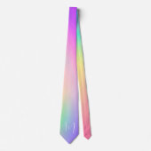 Farbenfrohe Psychedelic Monogram männliche Gabe Krawatte (Vorderseite)