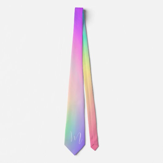 Farbenfrohe Psychedelic Monogram männliche Gabe Krawatte (Vorderseite)