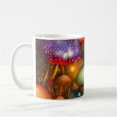 Farbenfrohe Psychedelic Mushroom Forest Kaffeetasse (Links)