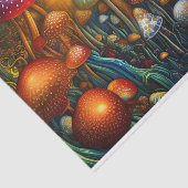 Farbenfrohe Psychedelic Mushroom Forest Seidenpapier (Ausschnitt)