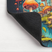 Farbenfrohe Psychedelic Mushroom-Illustration Mousepad (Ecke)