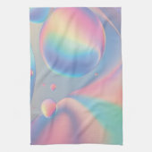 Farbenfrohe Psychedelic Pink Aquamarine Pastelbläs Geschirrtuch (Vertikal)