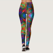 Farbenfrohe Psychedelic Print Leggings (Rückseite)