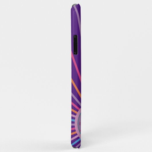 Farbenfrohe Psychedelic Surreal Clock Lines Circle Case-Mate iPhone Hülle (Hinten/Rechts)