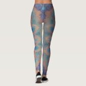 Farbenfrohe Psychedelik Kaleidoskopie Symmetrisch Leggings (Rückseite)