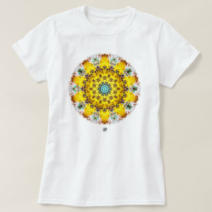 Farbenfrohe psychedelische abstrakte Muster T-Shirt