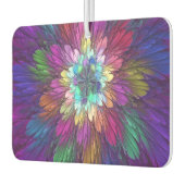 Farbenfrohe Psychedelische Blume Abstraktes Frakta Autolufterfrischer (Links)