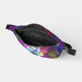 Farbenfrohe Psychedelische Blume Abstraktes Frakta Bauchtasche (Offen)