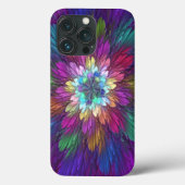 Farbenfrohe Psychedelische Blume Abstraktes Frakta Case-Mate iPhone Hülle (Rückseite)