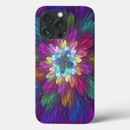 Farbenfrohe Psychedelische Blume Abstraktes Frakta Case-Mate iPhone Hülle