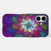 Farbenfrohe Psychedelische Blume Abstraktes Frakta Case-Mate iPhone Hülle (Rückseite (Horizontal))