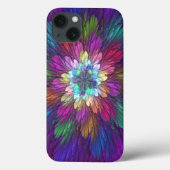 Farbenfrohe Psychedelische Blume Abstraktes Frakta Case-Mate iPhone Hülle (Rückseite)