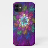 Farbenfrohe Psychedelische Blume Abstraktes Frakta Case-Mate iPhone Hülle (Rückseite)
