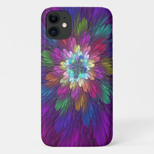 Farbenfrohe Psychedelische Blume Abstraktes Frakta Case-Mate iPhone Hülle