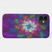 Farbenfrohe Psychedelische Blume Abstraktes Frakta Case-Mate iPhone Hülle (Rückseite (Horizontal))