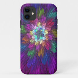 Farbenfrohe Psychedelische Blume Abstraktes Frakta Case-Mate iPhone Hülle