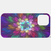 Farbenfrohe Psychedelische Blume Abstraktes Frakta Case-Mate iPhone Hülle (Hinten (horizontal))