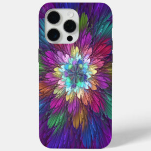 Farbenfrohe Psychedelische Blume Abstraktes Frakta Case-Mate iPhone Hülle