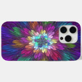Farbenfrohe Psychedelische Blume Abstraktes Frakta Case-Mate iPhone Hülle (Rückseite (Horizontal))