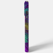 Farbenfrohe Psychedelische Blume Abstraktes Frakta Case-Mate iPhone Hülle (Rückseite / Links)