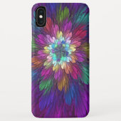 Farbenfrohe Psychedelische Blume Abstraktes Frakta Case-Mate iPhone Hülle (Rückseite)