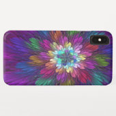 Farbenfrohe Psychedelische Blume Abstraktes Frakta Case-Mate iPhone Hülle (Rückseite (Horizontal))