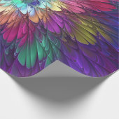 Farbenfrohe Psychedelische Blume Abstraktes Frakta Geschenkpapier (Ecke)