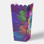 Farbenfrohe Psychedelische Blume Abstraktes Frakta Geschenkschachtel (Rückseite)