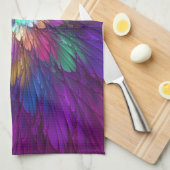 Farbenfrohe Psychedelische Blume Abstraktes Frakta Geschirrtuch (Viertel Falte)