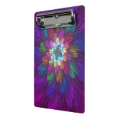 Farbenfrohe Psychedelische Blume Abstraktes Frakta Mini Klemmbrett (Gewinkelt2)