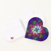 Farbenfrohe Psychedelische Blume Abstraktes Frakta Notizblock (Innenseite)