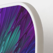 Farbenfrohe Psychedelische Blume Abstraktes Frakta Pickleball Schläger (Linke Seite)