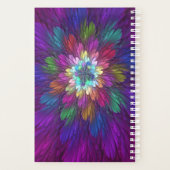 Farbenfrohe Psychedelische Blume Abstraktes Frakta Planer (Rückseite)