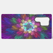 Farbenfrohe Psychedelische Blume Abstraktes Frakta Samsung Galaxy Hülle (Rückseite (Horizontal))