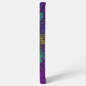 Farbenfrohe Psychedelische Blume Abstraktes Frakta Samsung Galaxy Hülle (Linke Seite)