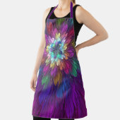 Farbenfrohe Psychedelische Blume Abstraktes Frakta Schürze (InSitu)