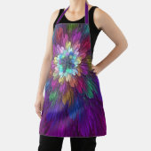 Farbenfrohe Psychedelische Blume Abstraktes Frakta Schürze (InSitu)