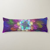 Farbenfrohe Psychedelische Blume Abstraktes Frakta Seitenschläferkissen (Vorderseite)